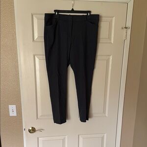 Worthington Black Straight Leg Pants with Structured Look